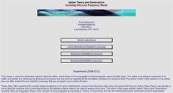 Desktop Screenshot of aetherwavetheory.com
